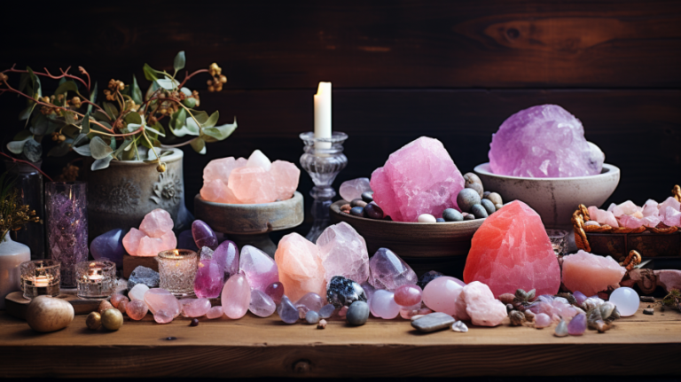 Rose quartz crystals for emotional healing